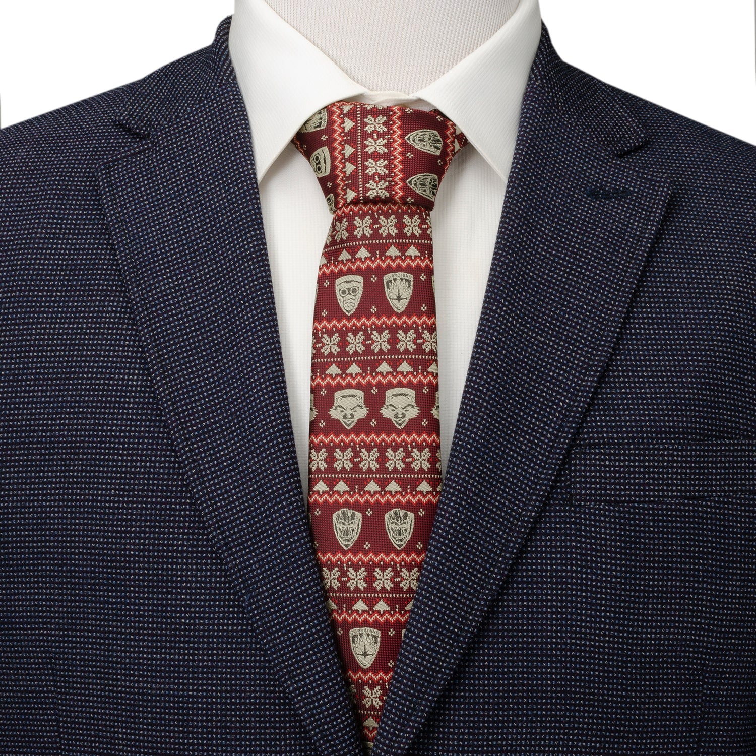 Marvel Guardians of the Galaxy Fair Isle Red Men's Tie - Image 2