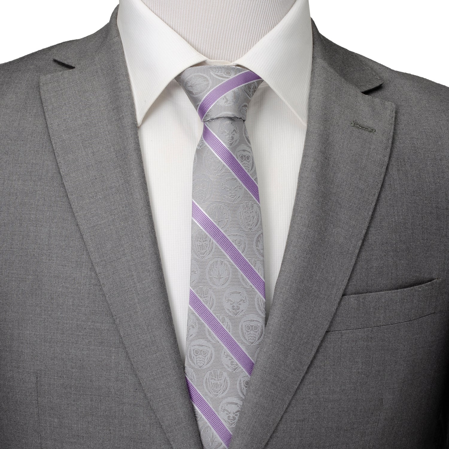 Marvel Guardians of the Galaxy Gray Stripe Tie - Image 2