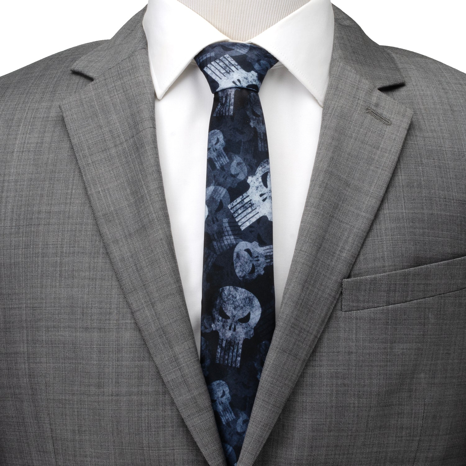 Marvel Punisher Dark Teal Men's Tie - Image 2