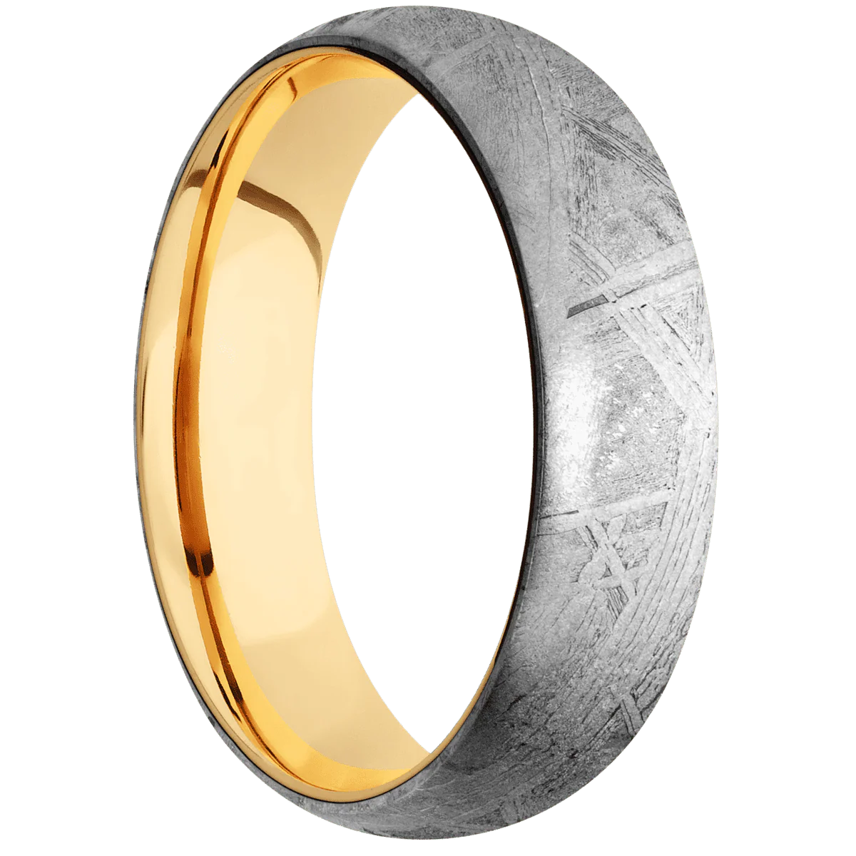 Meteorite + None Finish + 10K Yellow Gold