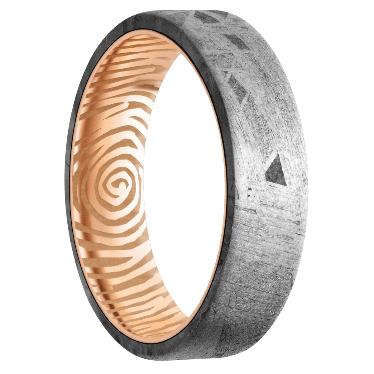 Meteorite + None Finish + 14K Rose Gold