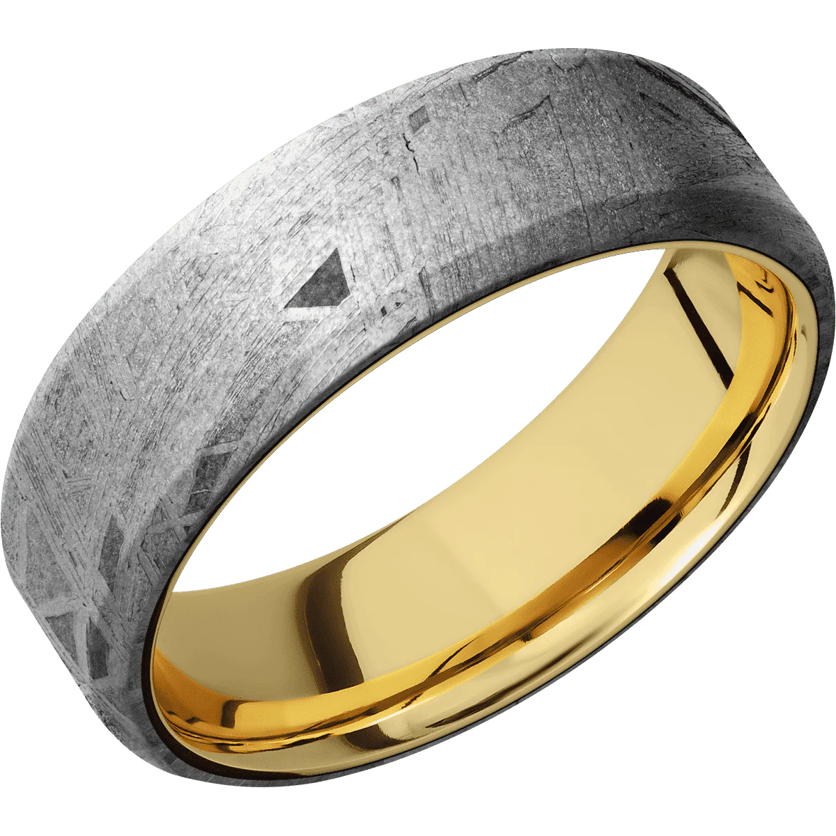 Meteorite + None Finish + 14K Yellow Gold - Image 2