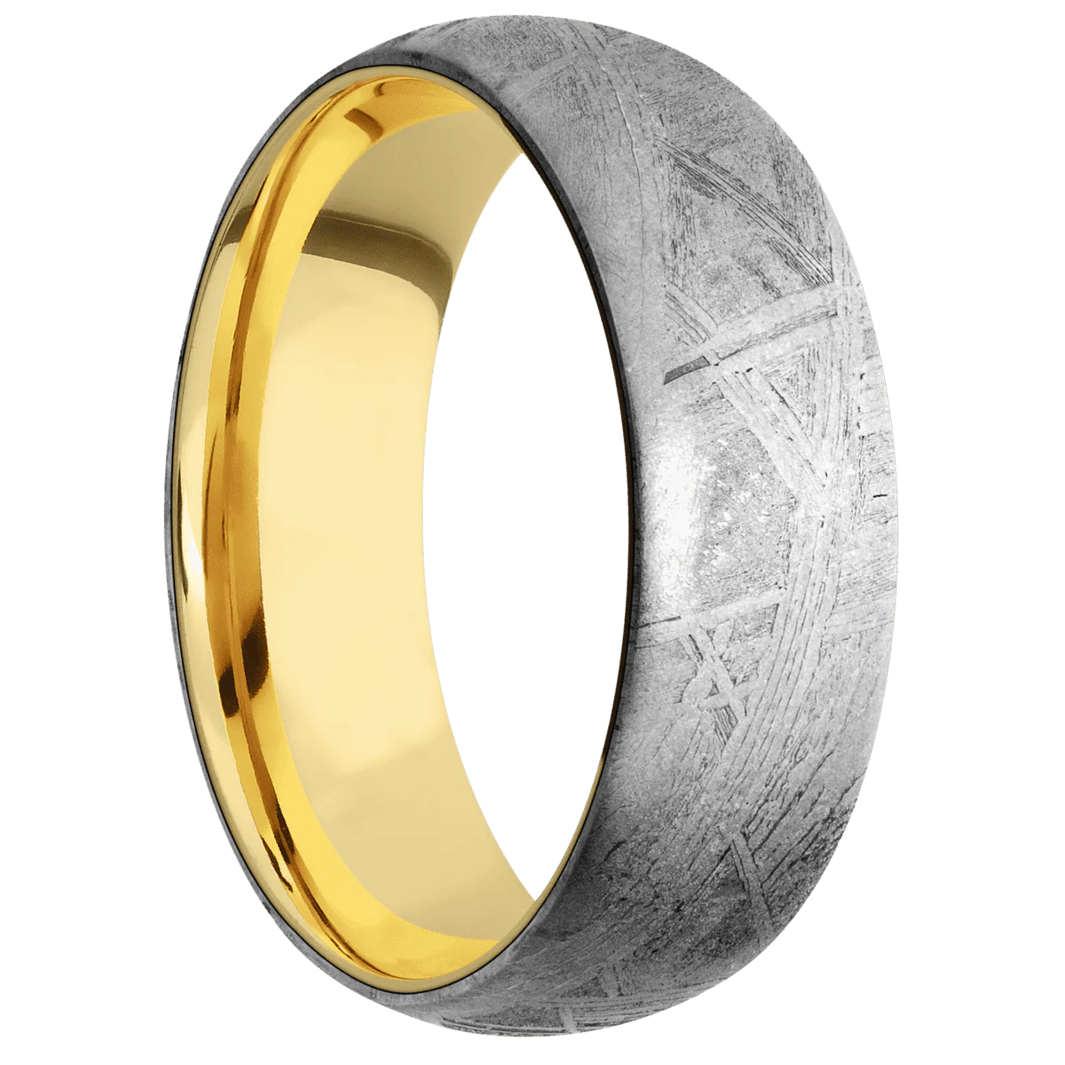 Meteorite + None Finish + 14K Yellow Gold