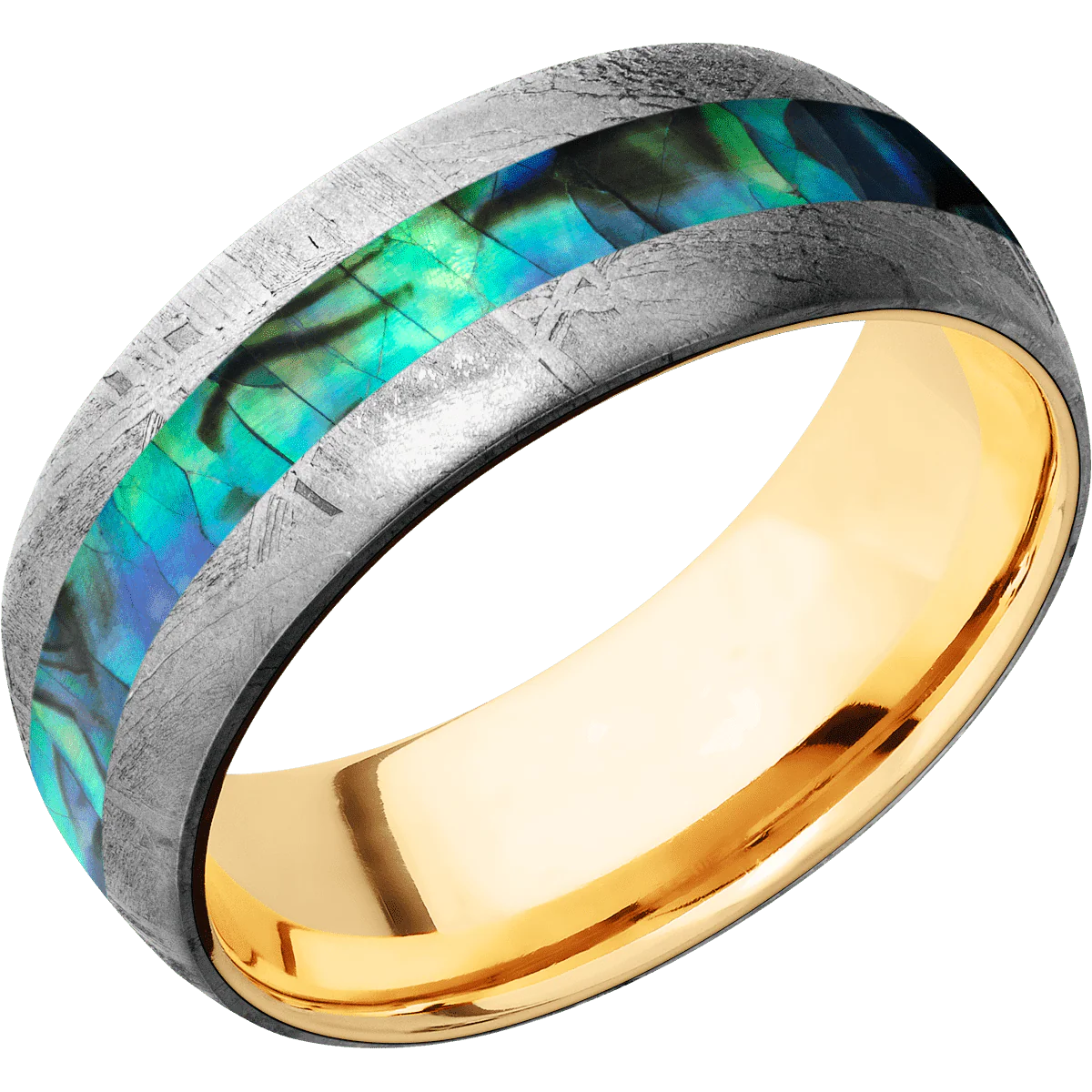 Meteorite + None Finish + 14K Yellow Gold - Image 2
