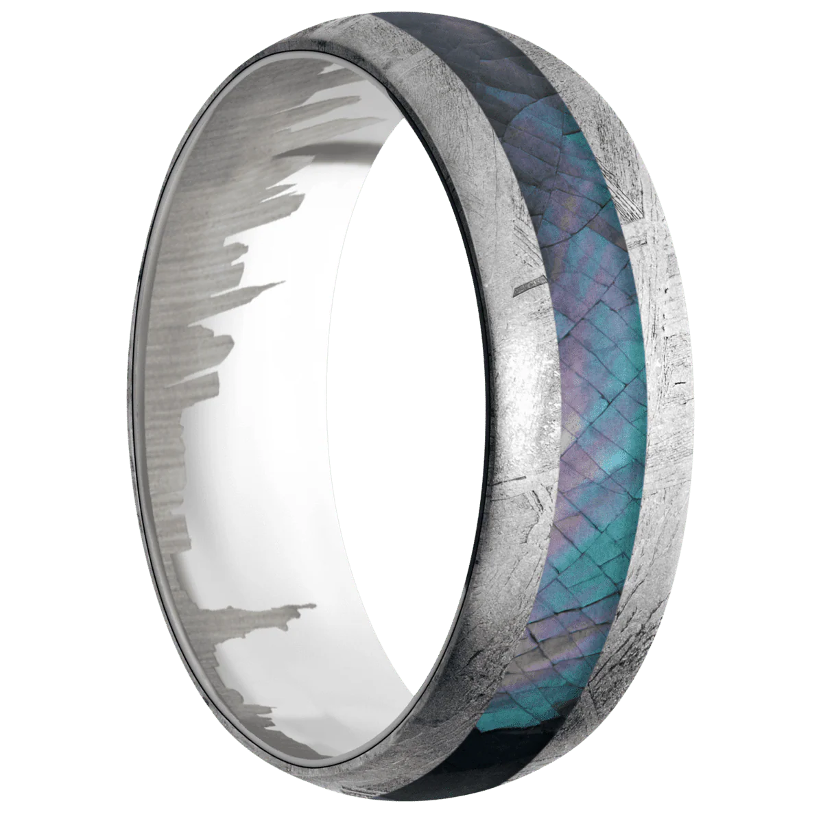 Meteorite + None Finish + 18K White Gold