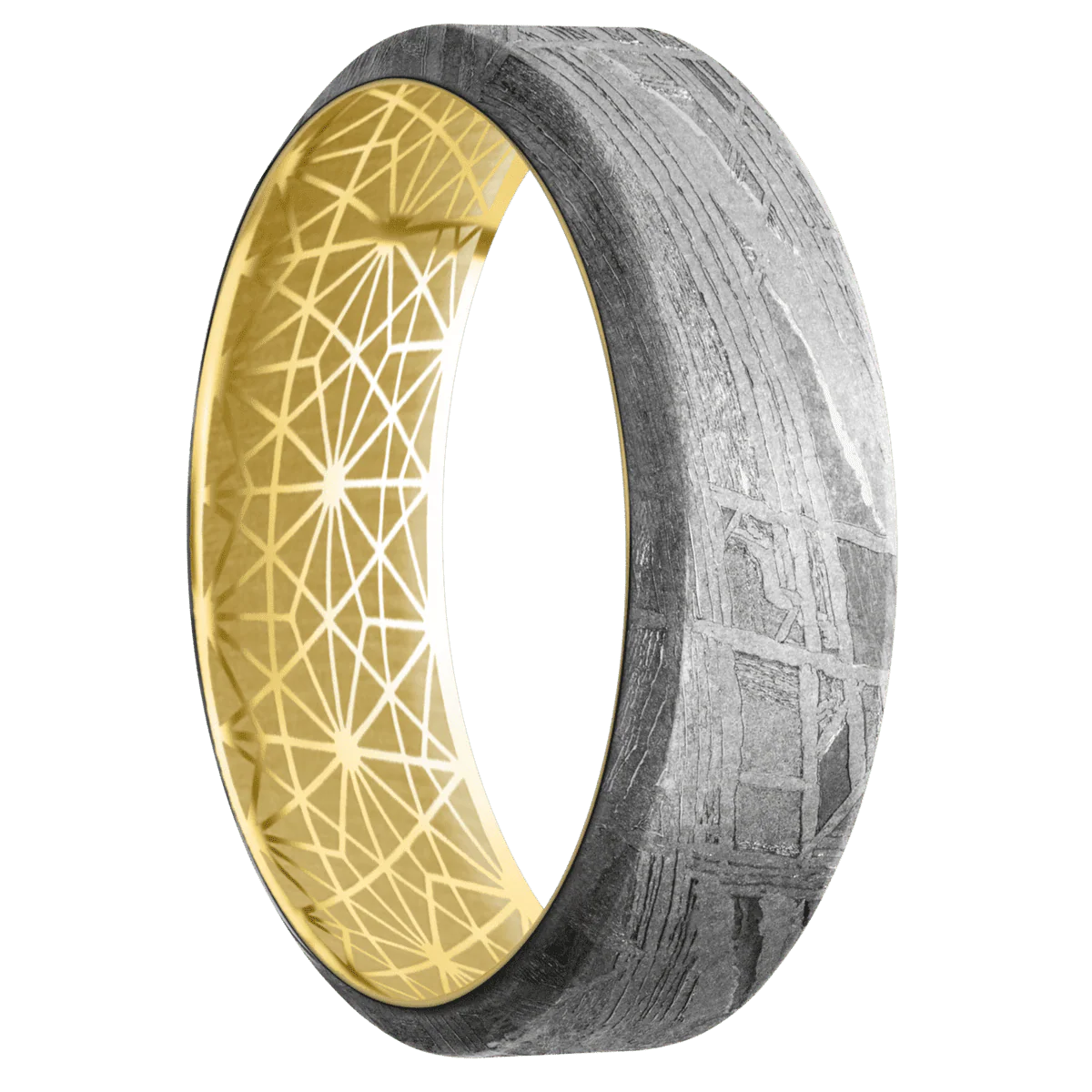 Meteorite + None Finish + 22K Yellow Gold