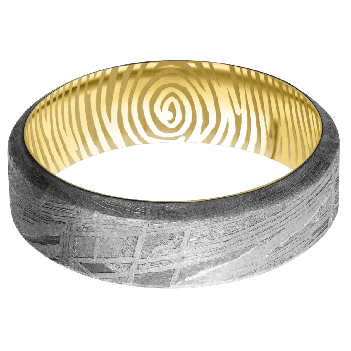 Meteorite + None Finish + 22K Yellow Gold - Image 3