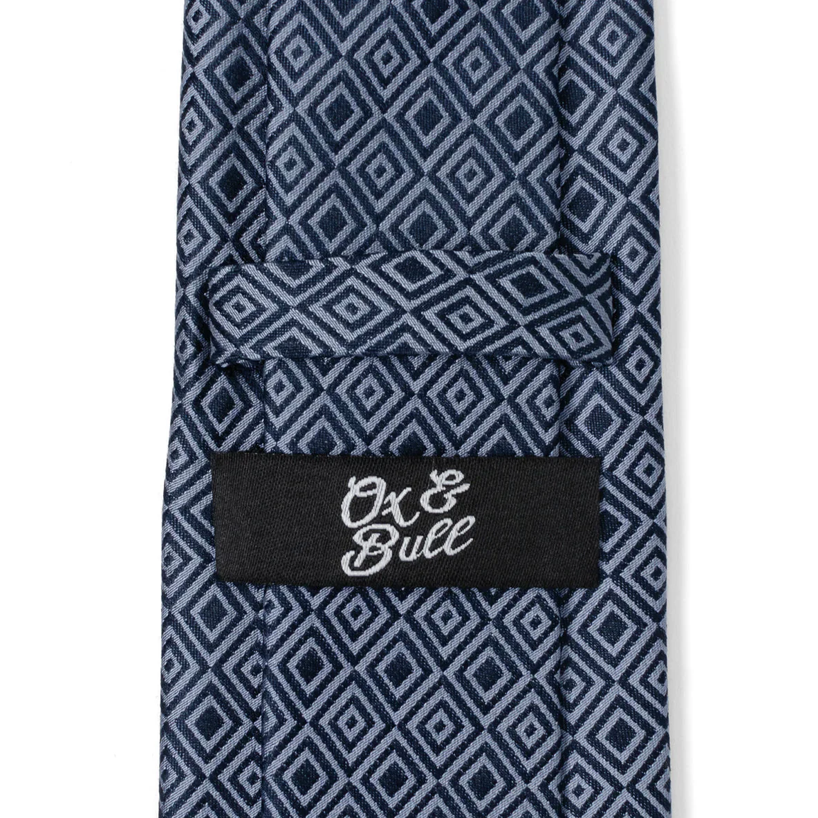 Navy Patterned Men's Tie - Image 5