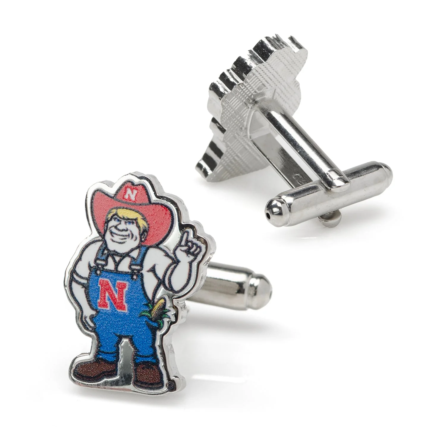 NCAA Nebraska Herbie Husker Mascot Cufflinks - Image 3