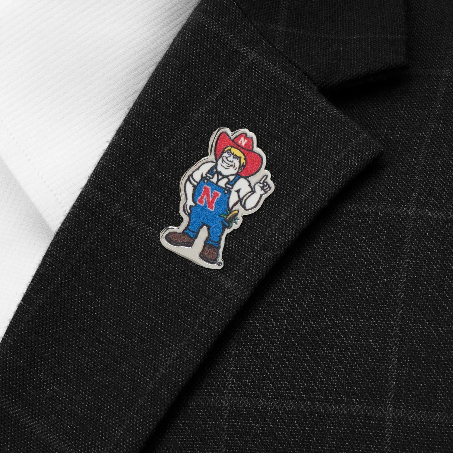 NCAA Nebraska Herbie Husker Mascot Lapel Pin - Image 2