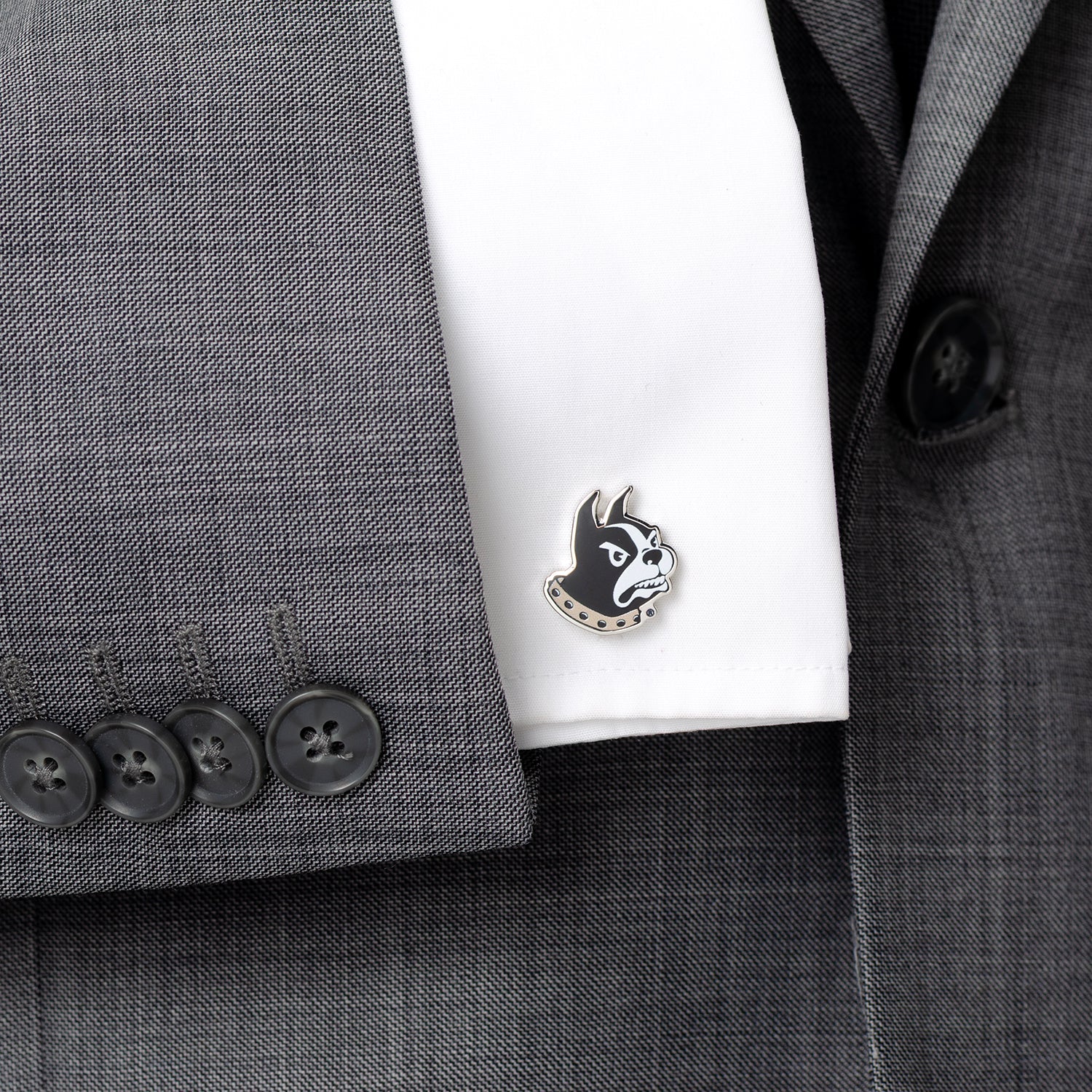 NCAA Wofford College Terrier Mascot Cufflinks - Image 2