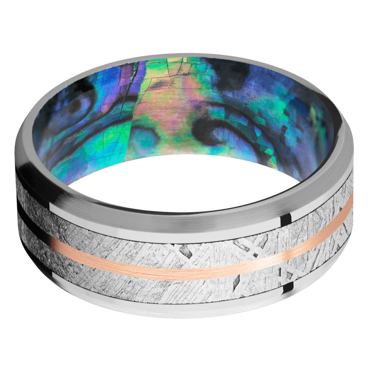Palladium + Polish , Satin Finish + Abalone - Image 3