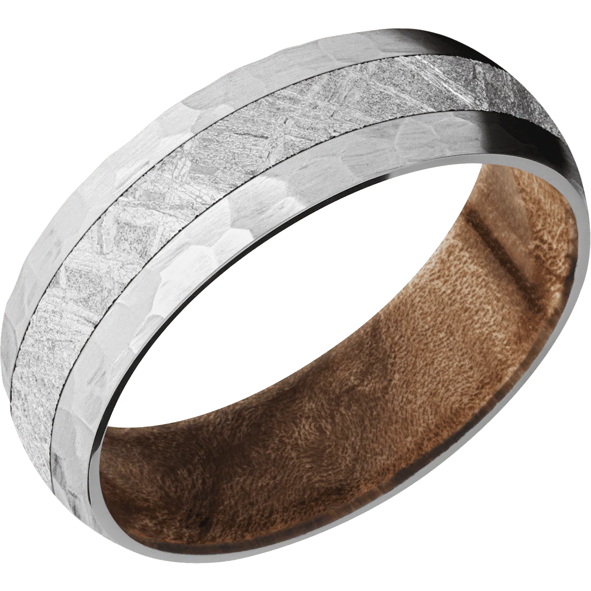 Palladium Silver + Hammer Finish + Maple Burl - Image 2