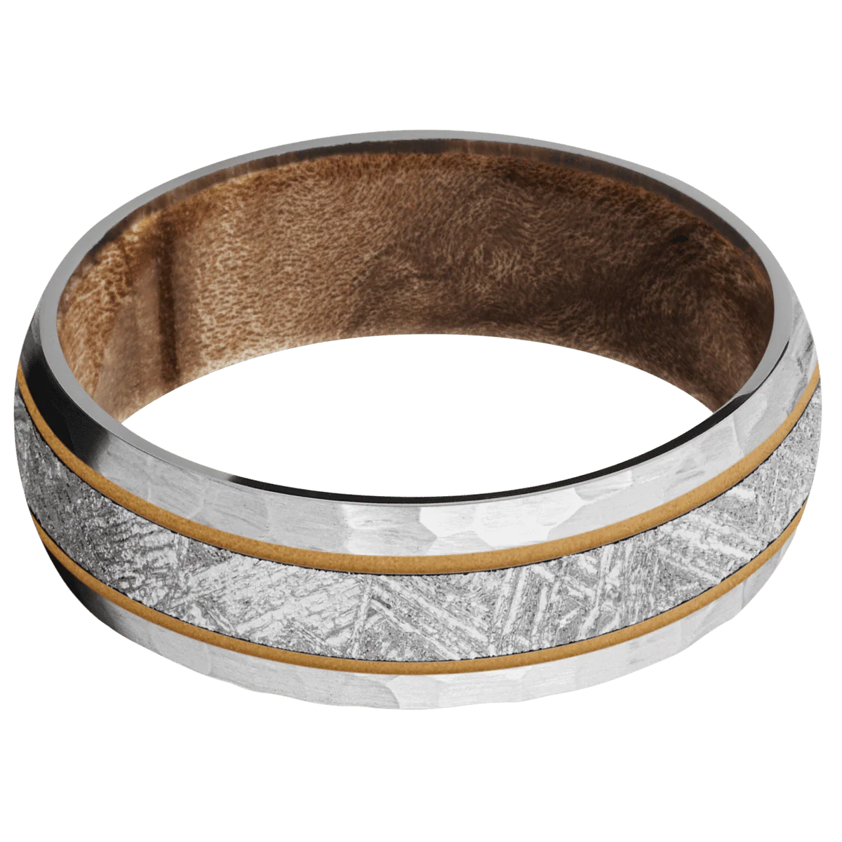 Palladium Silver + Hammer Finish + Maple Burl - Image 3