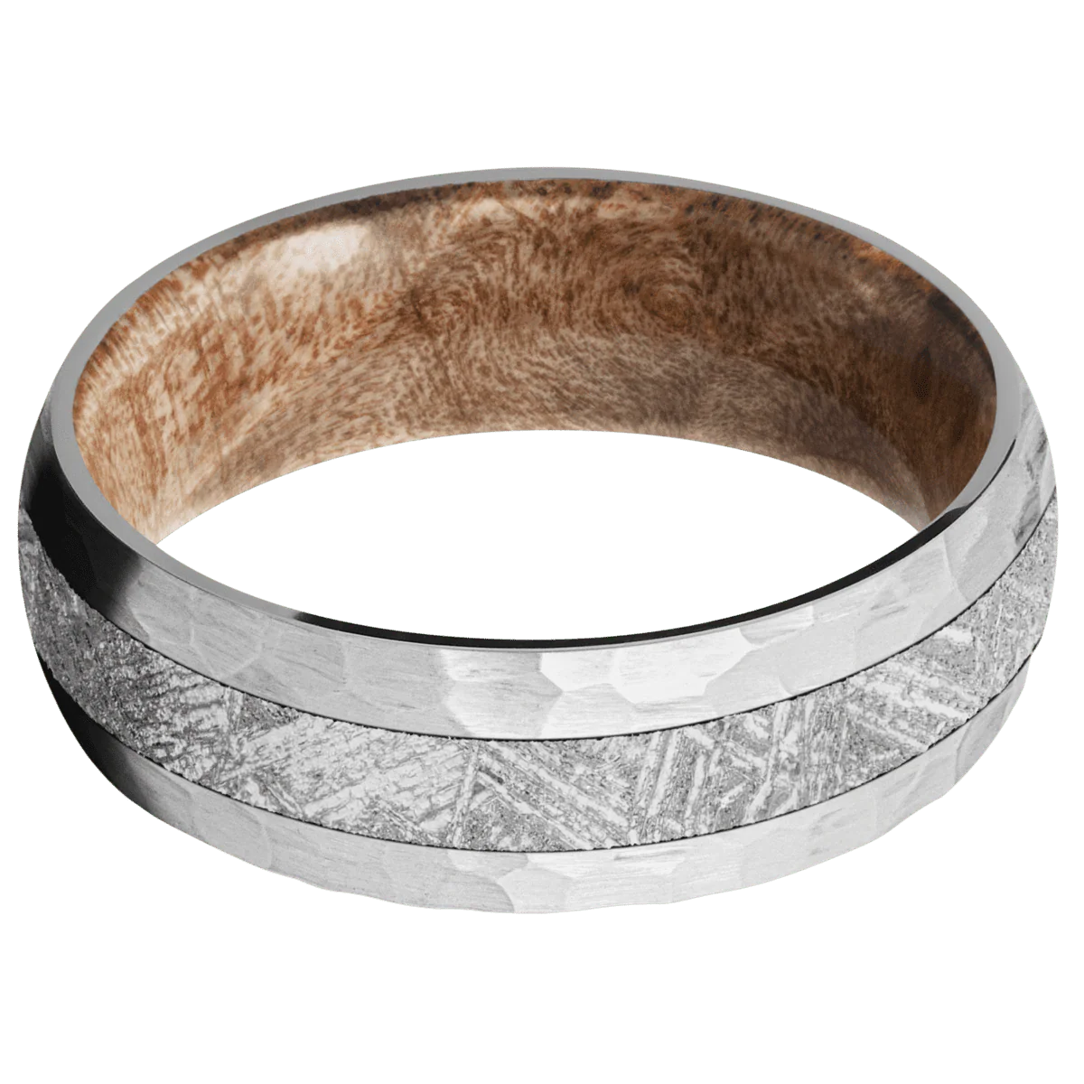 Palladium Silver + Hammer Finish + Maple Burl - Image 3