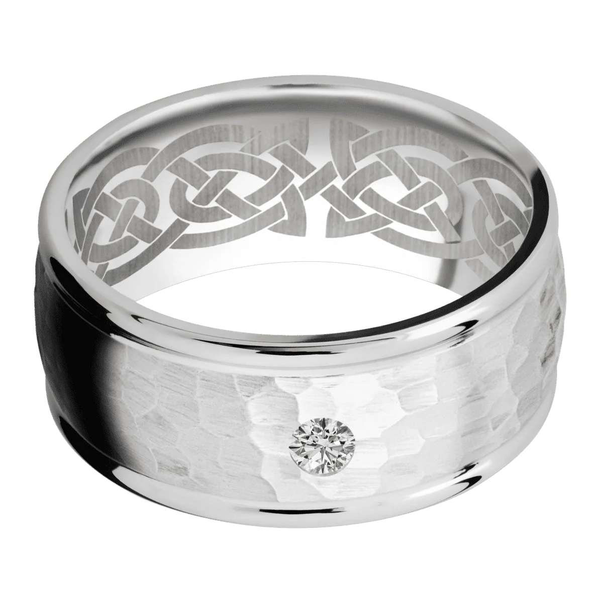 Palladium Silver + Hammer , Polish Finish - Image 3