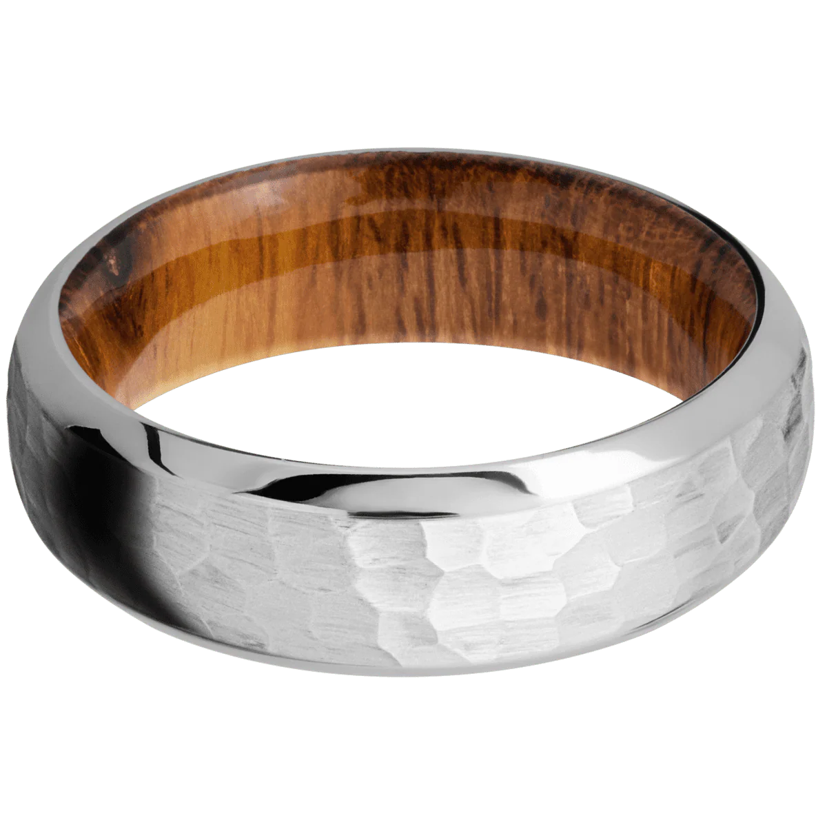 Palladium Silver + Hammer , Polish Finish + Desert Iron Wood - Image 3