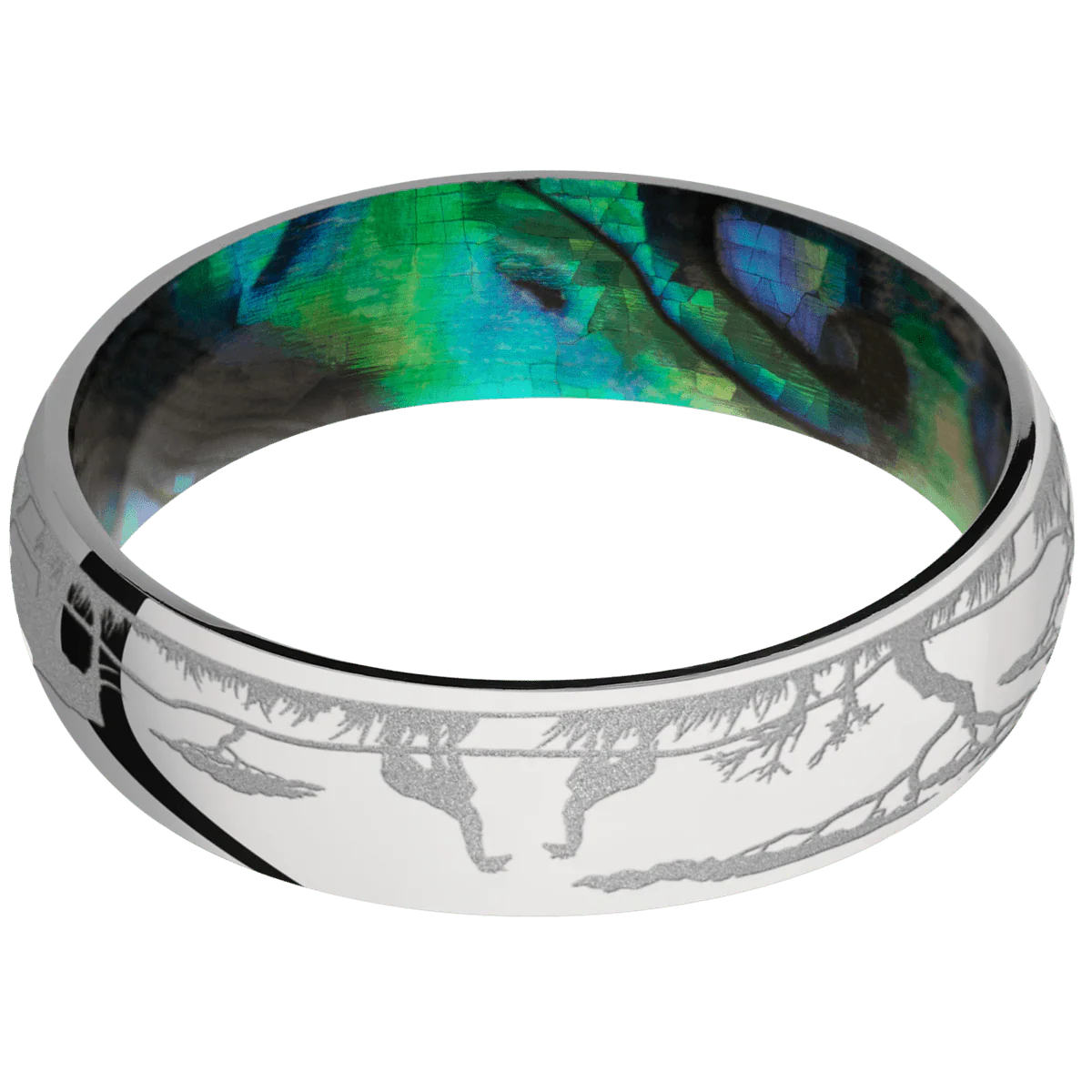 Palladium Silver + Polish Finish + Abalone - Image 3
