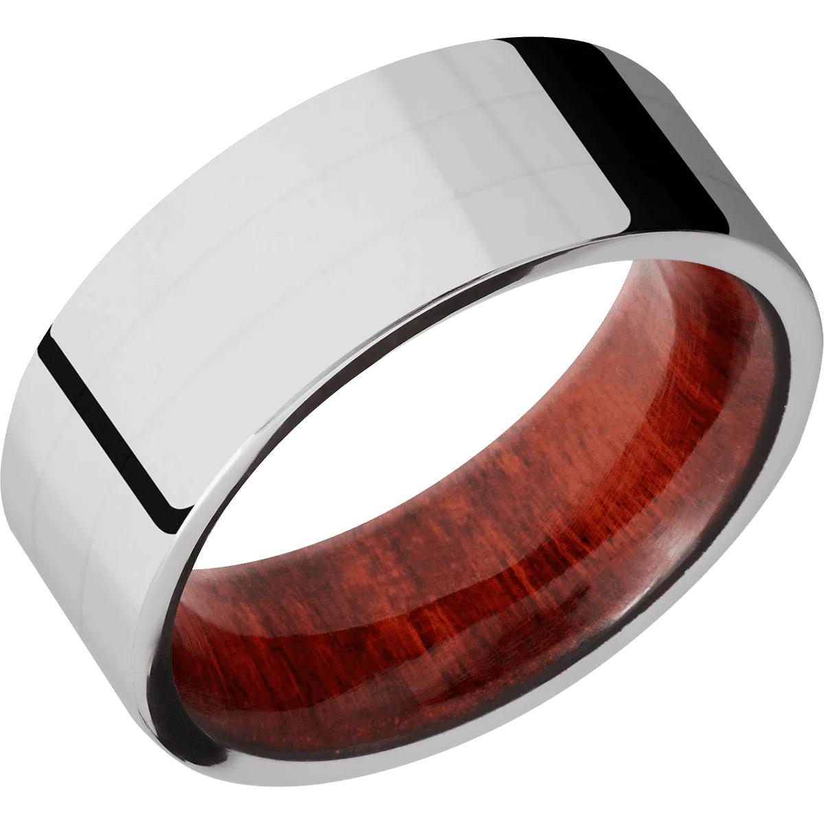 Palladium Silver + Polish Finish + Red Heart - Image 2