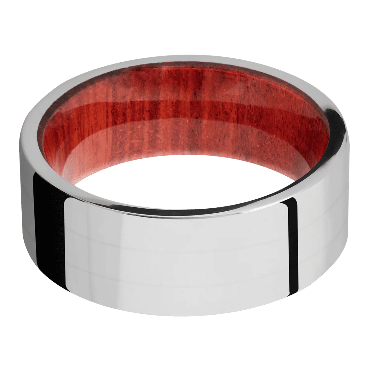 Palladium Silver + Polish Finish + Red Heart - Image 3