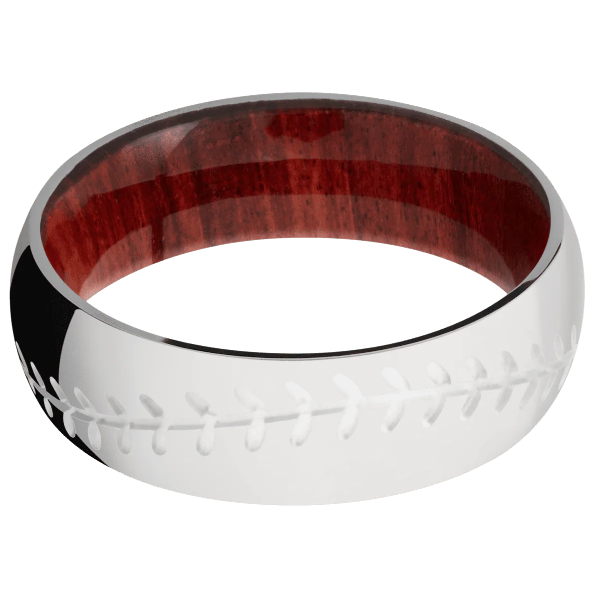Palladium Silver + Polish Finish + Red Heart - Image 3