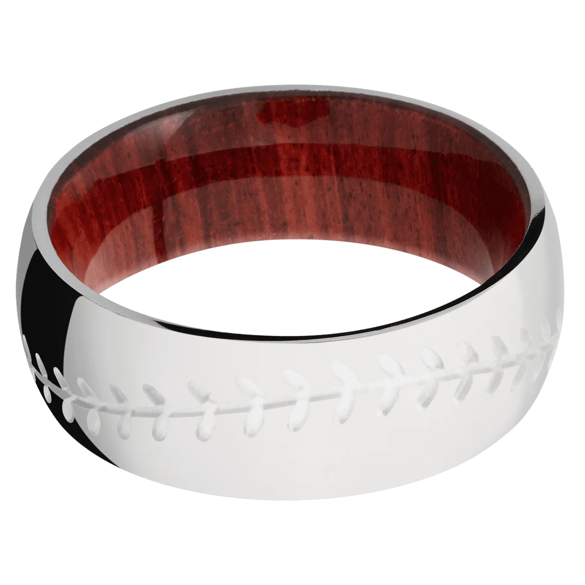 Palladium Silver + Polish Finish + Red Heart - Image 3