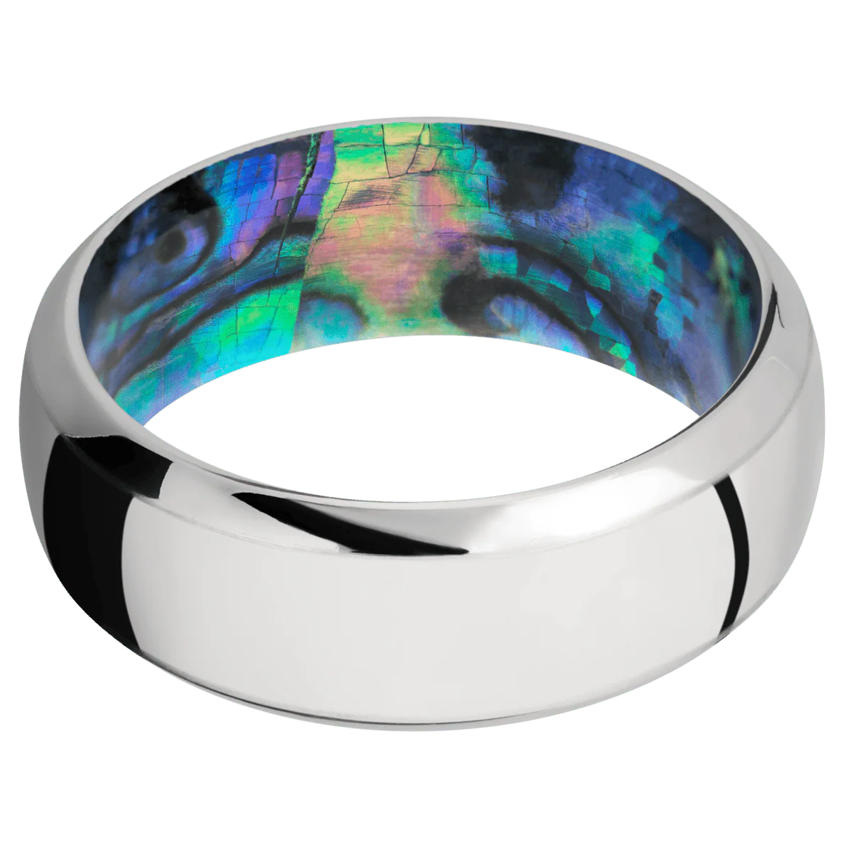 Palladium Silver + Polish , Polish Finish + Abalone - Image 3