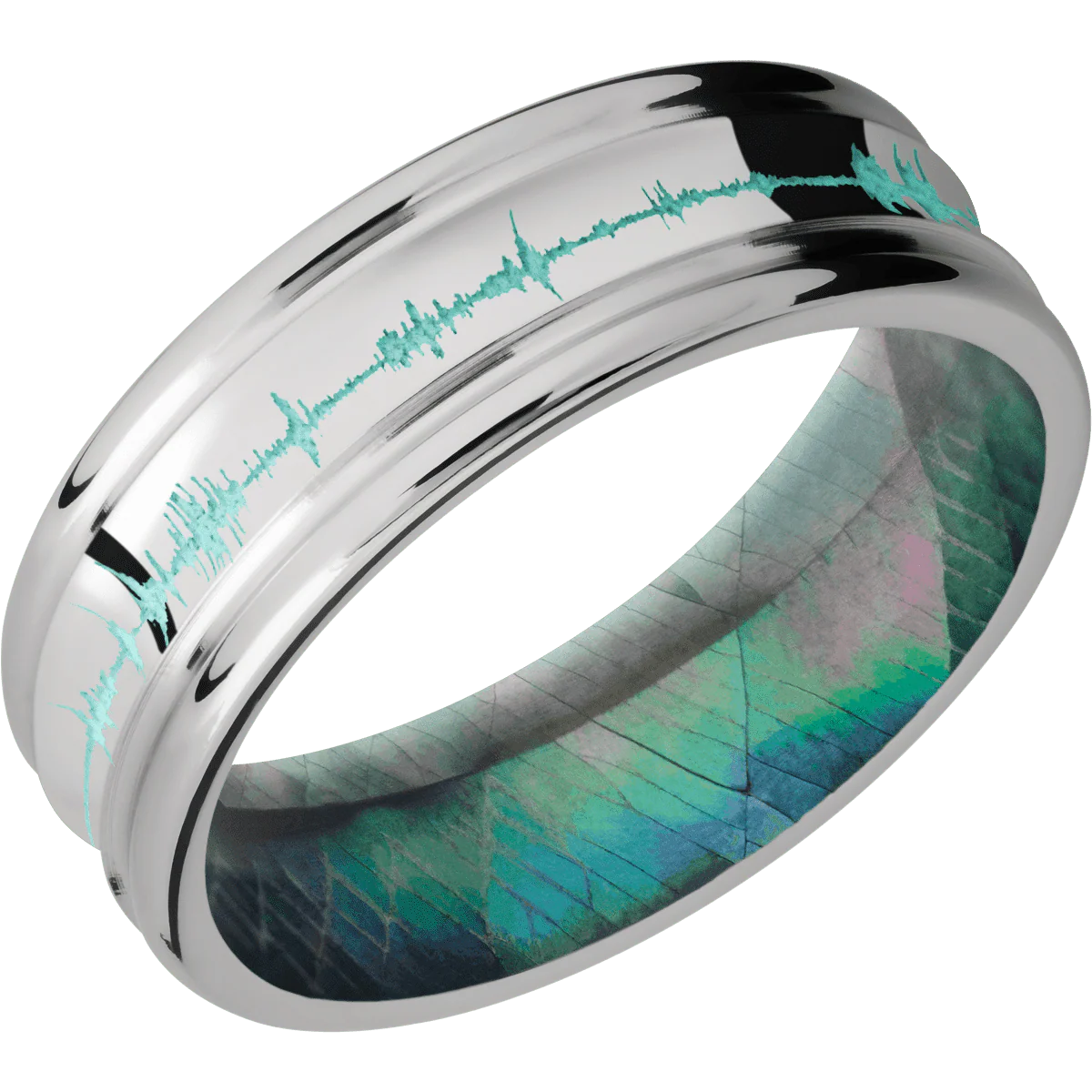 Palladium Silver + Polish , Polish Finish + Black Mother of Pearl - Image 2