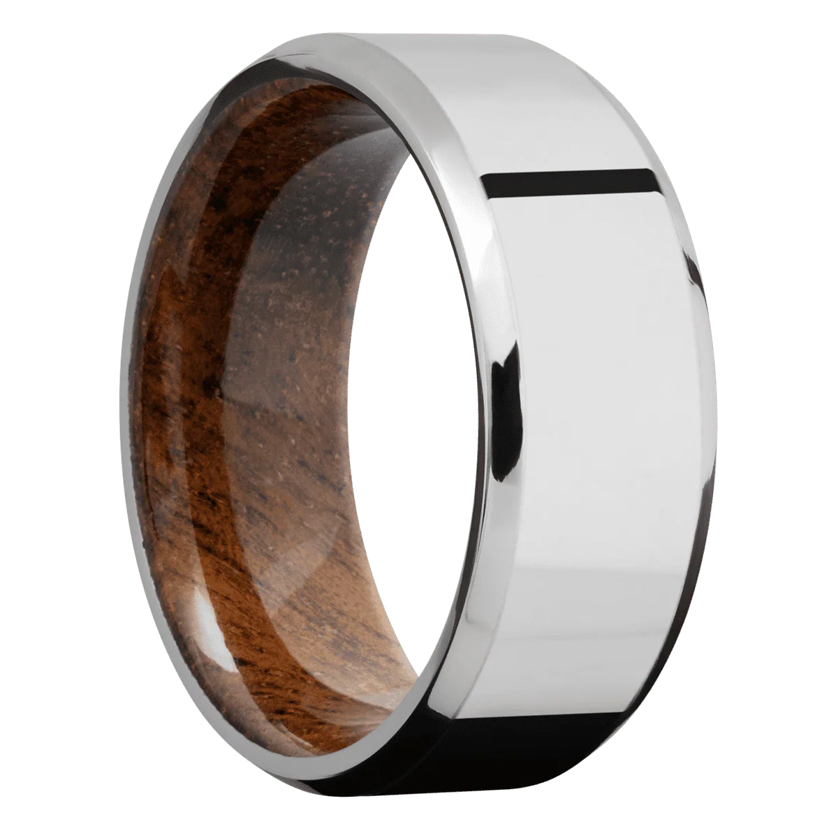 Palladium Silver + Polish , Polish Finish + Koa