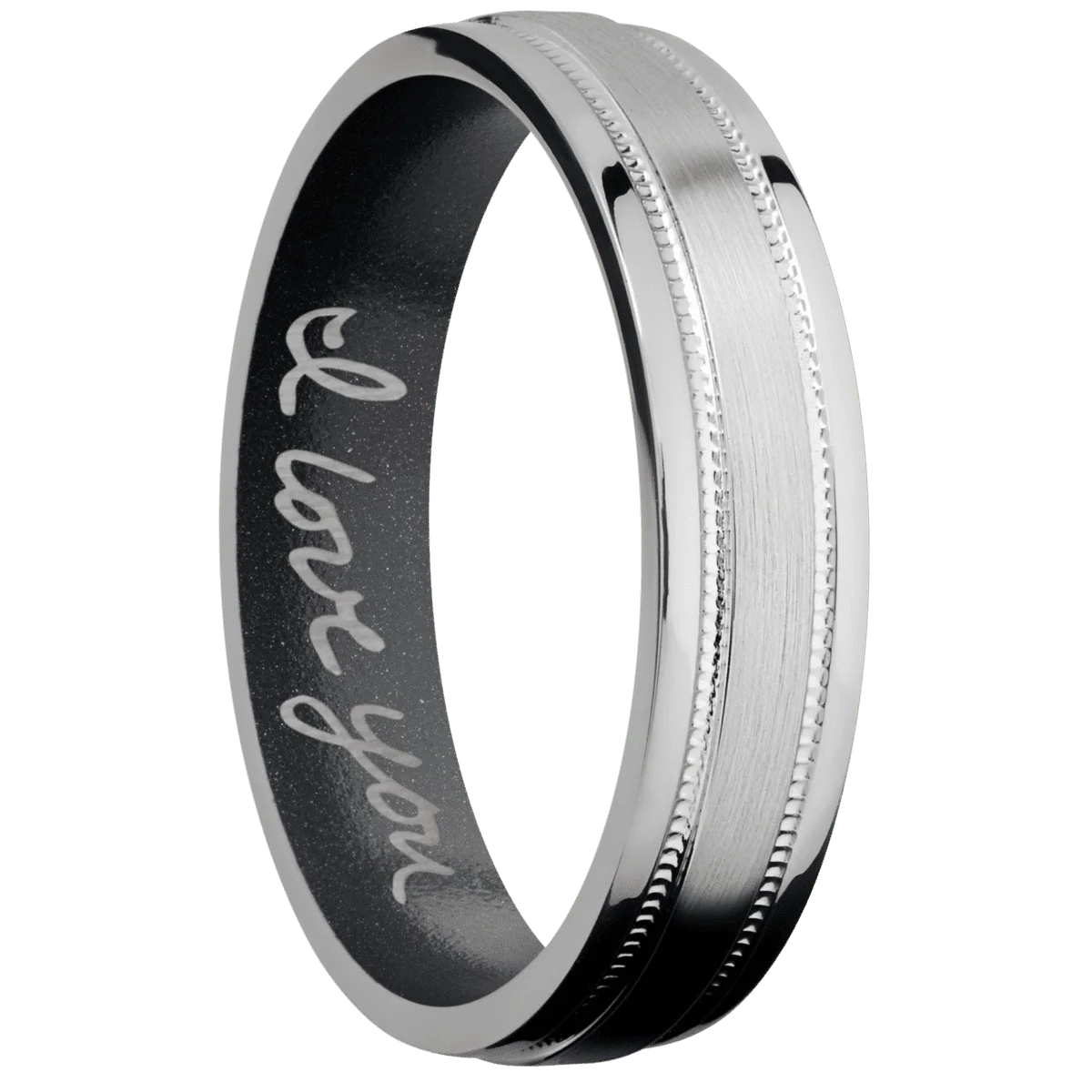 Palladium Silver + Satin , Polish Finish + Dark Grey