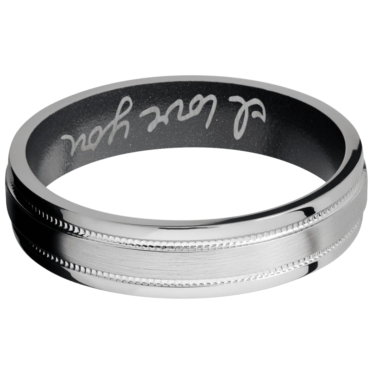 Palladium Silver + Satin , Polish Finish + Dark Grey - Image 3