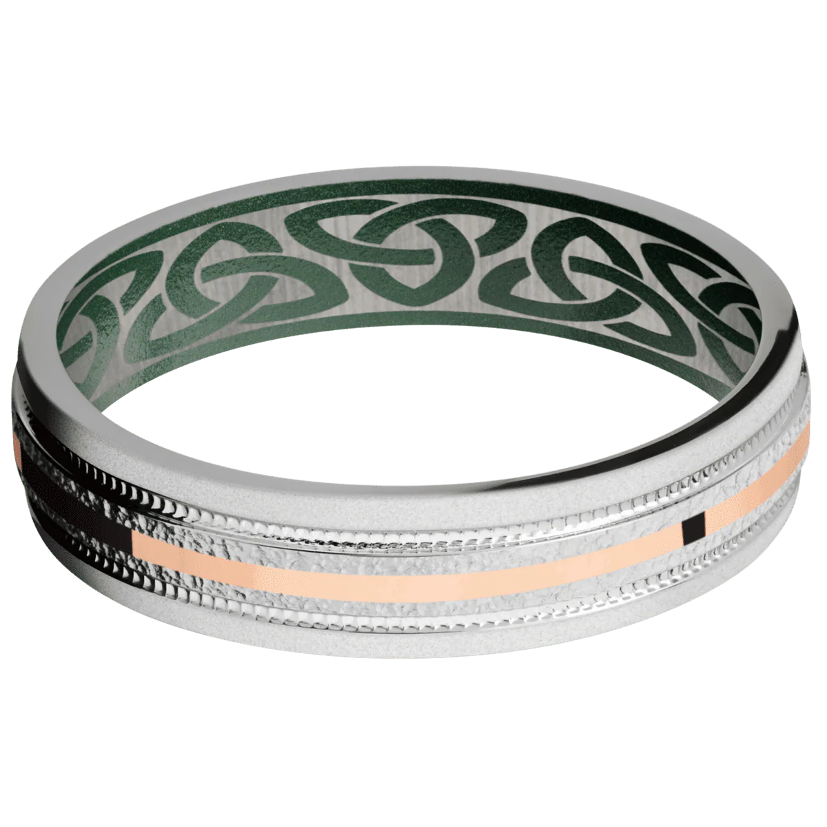 Palladium Silver + Stipple , Bead Finish + Eastern Green - Image 3
