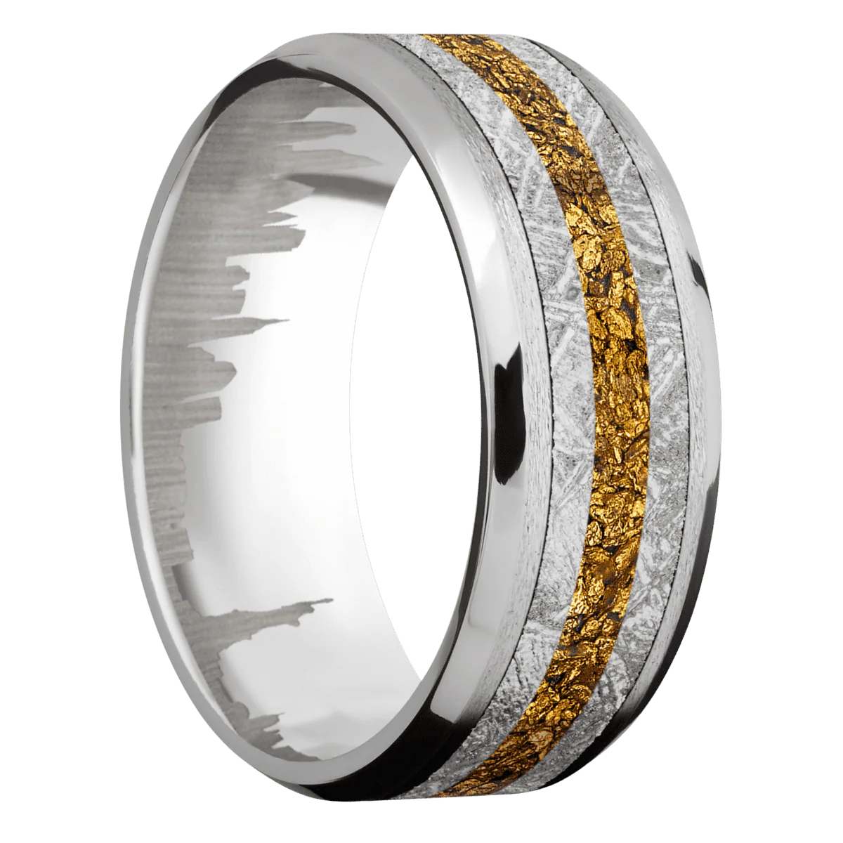 Palladium Silver + Stone , Polish Finish