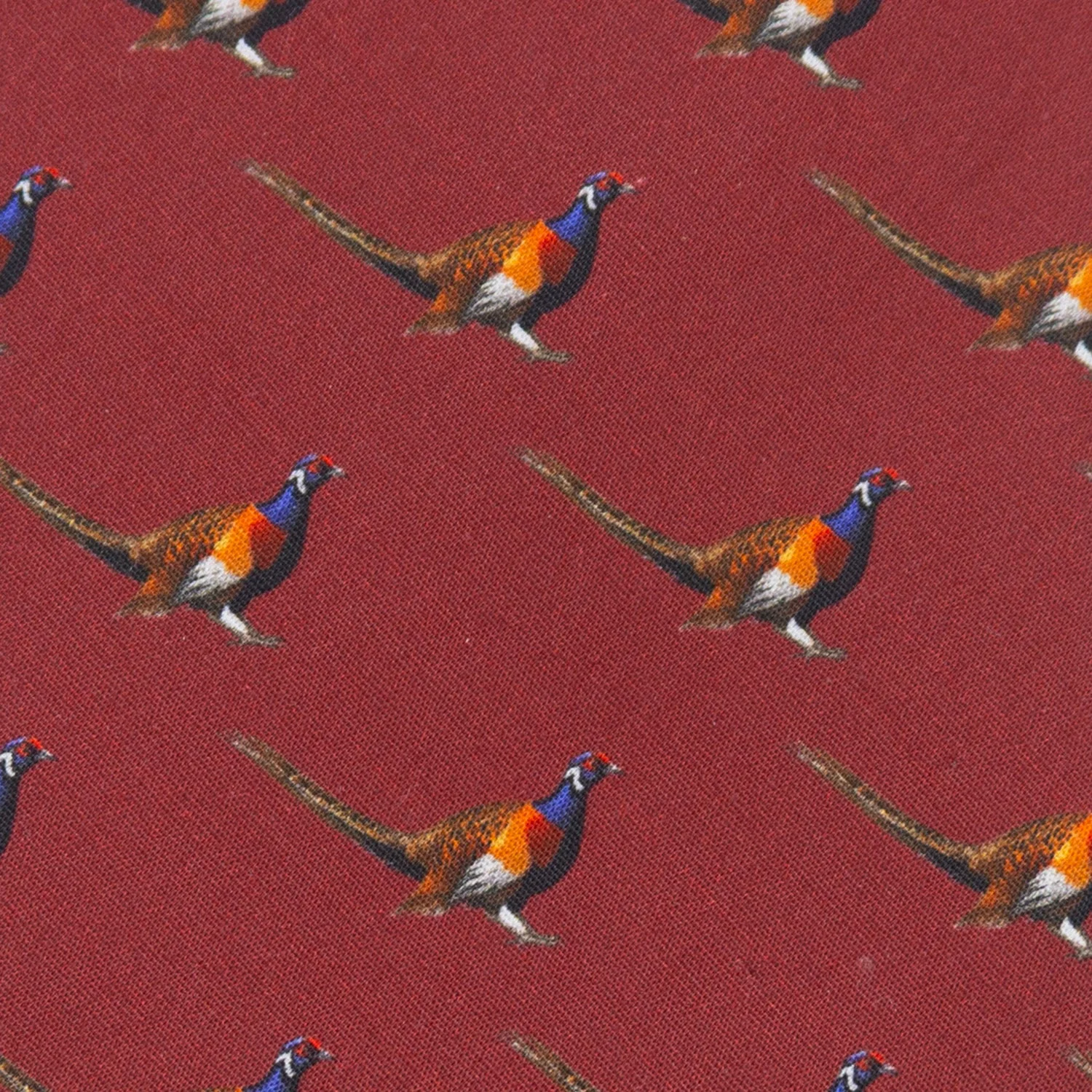 Pheasant Burgundy Men's Tie - Image 4