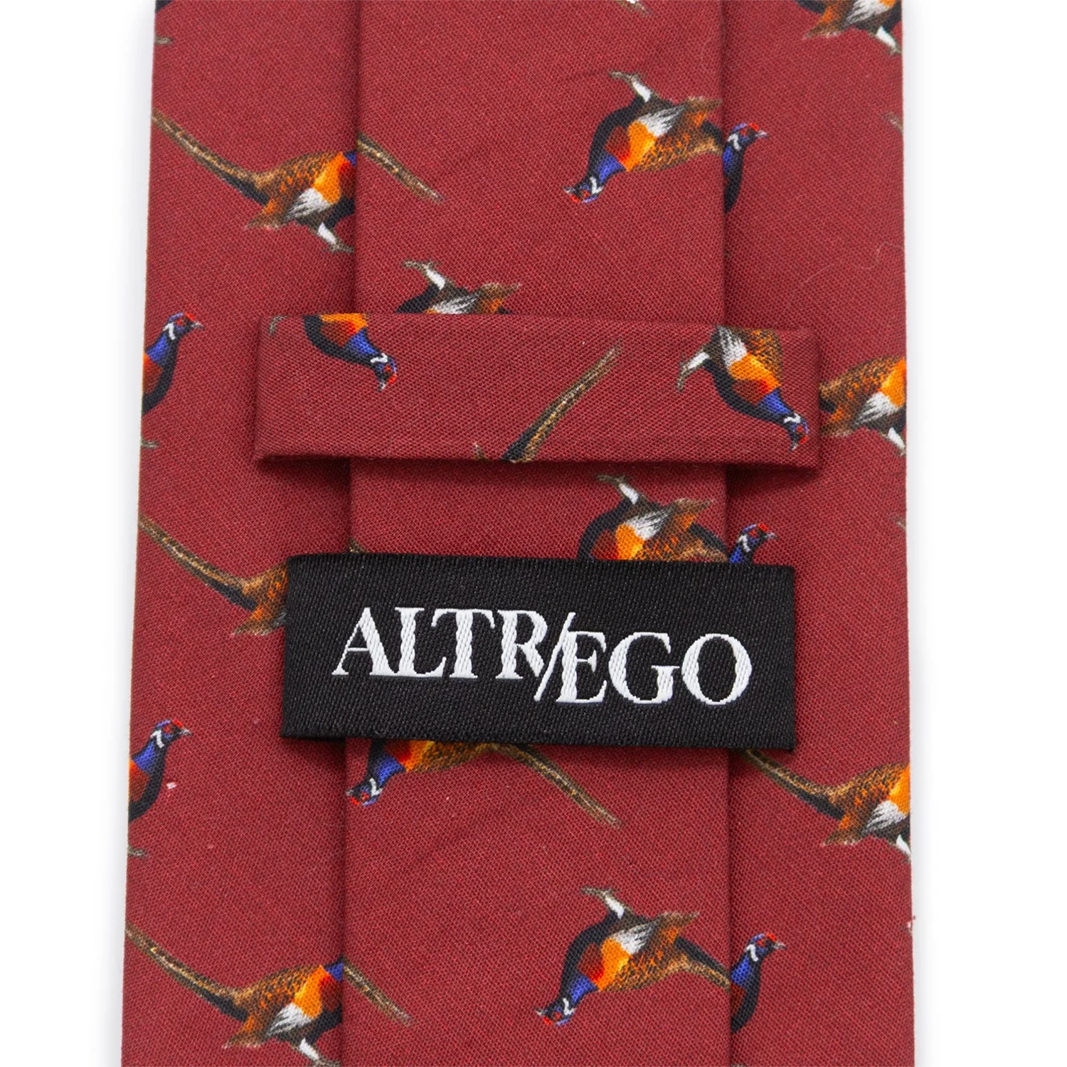 Pheasant Burgundy Men's Tie - Image 5