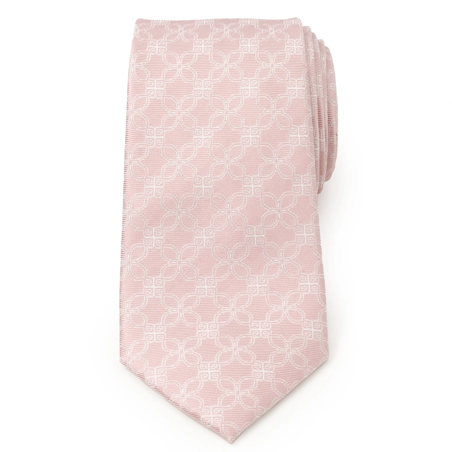 Pink Art Deco Men's Tie - Image 3