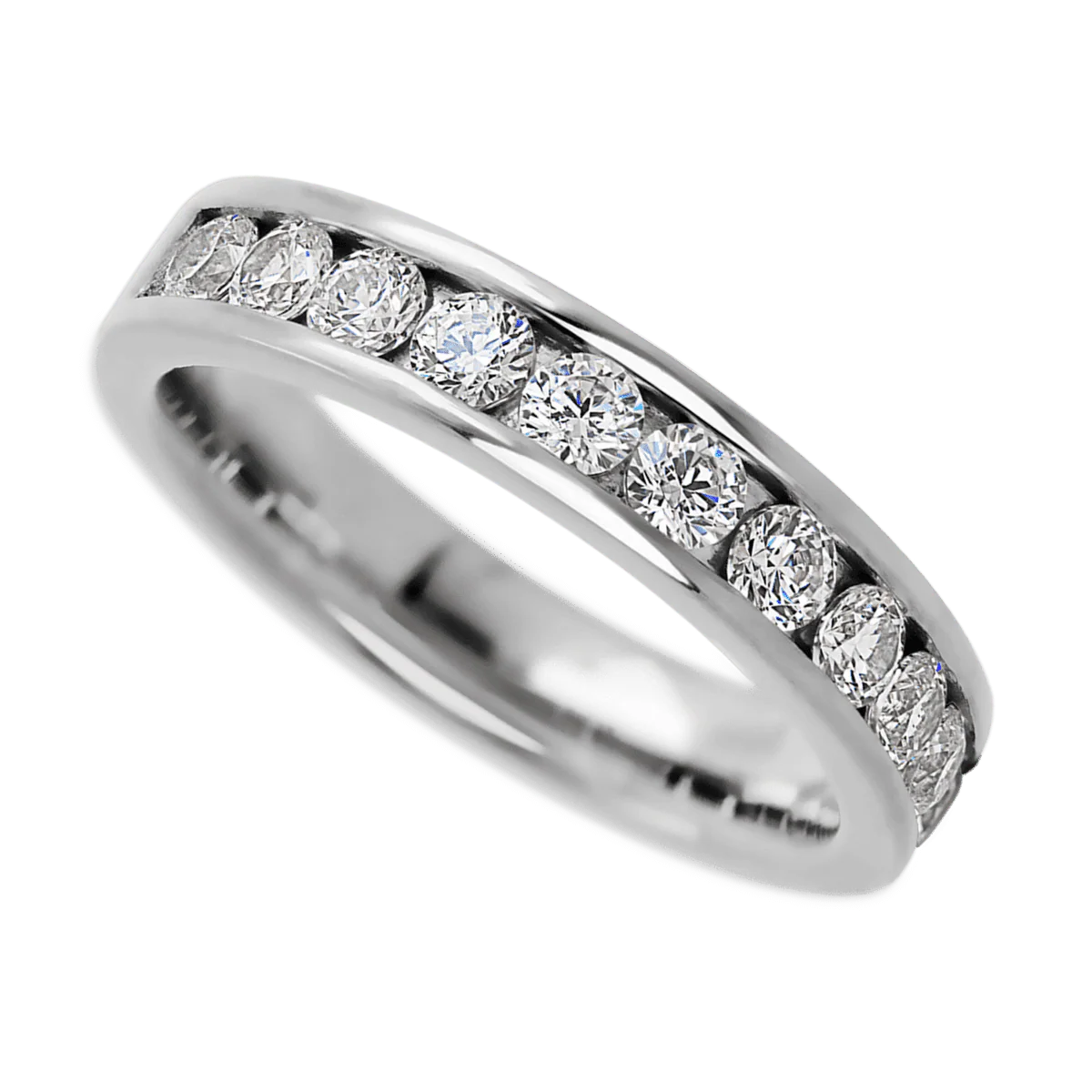 Platinum band with 11 Round Diamond having TCW-.77 - Image 3