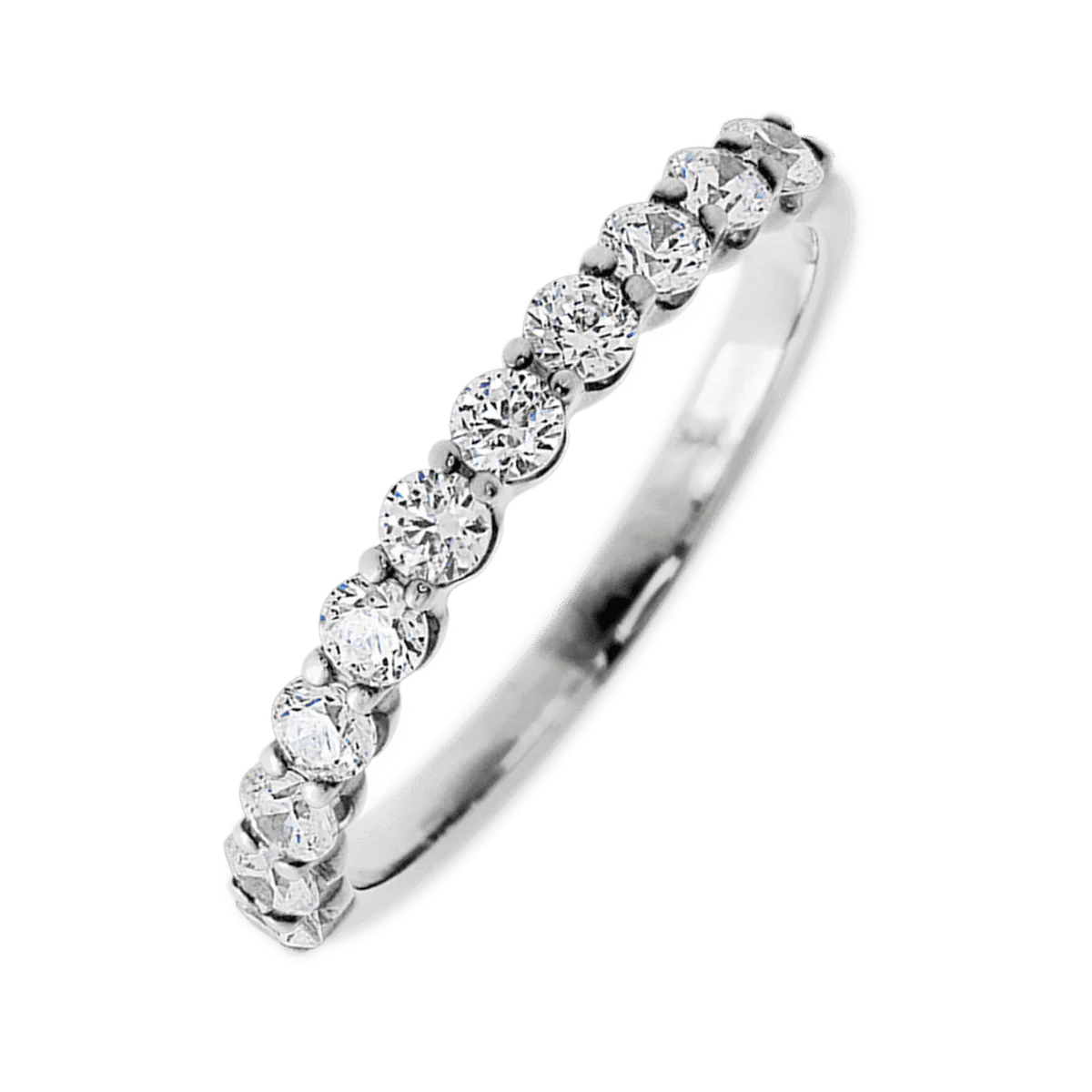 Platinum band with 11 Round Lab Grown Diamond having TCW-.55