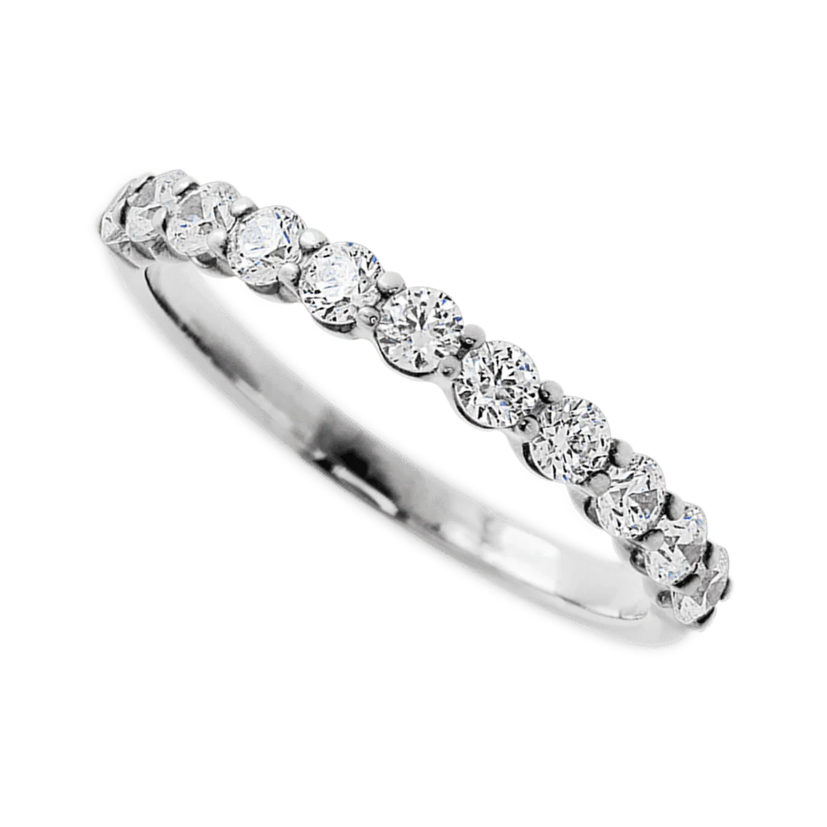 Platinum band with 11 Round Lab Grown Diamond having TCW-.55 - Image 3