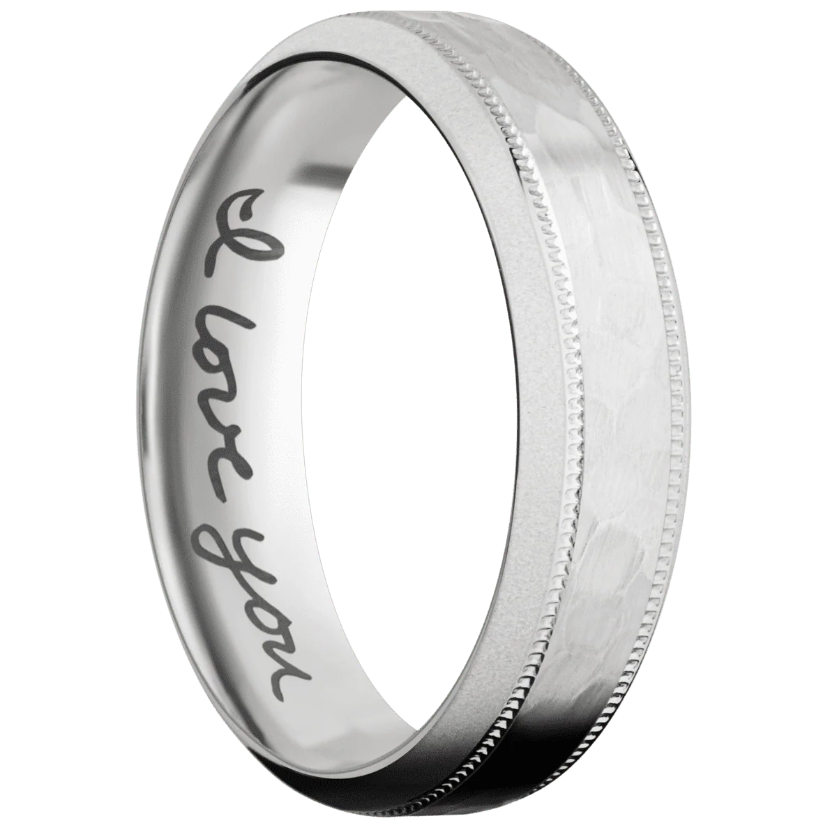 Platinum + Hammer , Bead Finish + Titanium