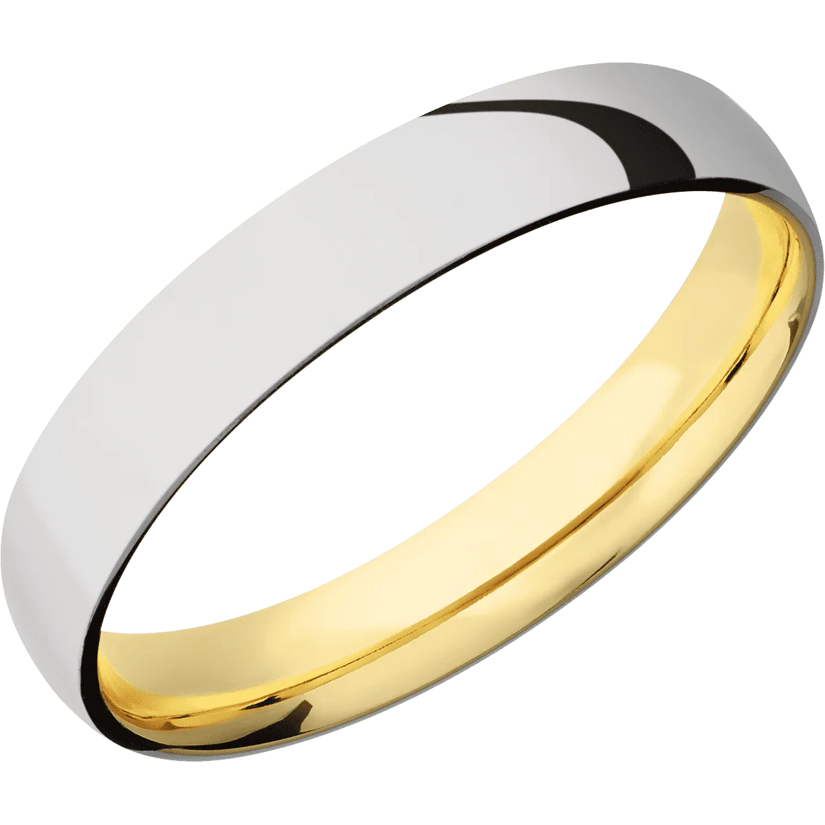 Platinum + Polish Finish + 14K Yellow Gold - Image 2