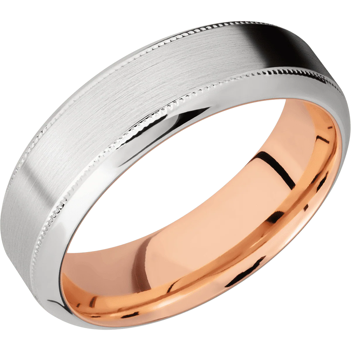 Platinum + Satin , Polish Finish + 10K Rose Gold - Image 2