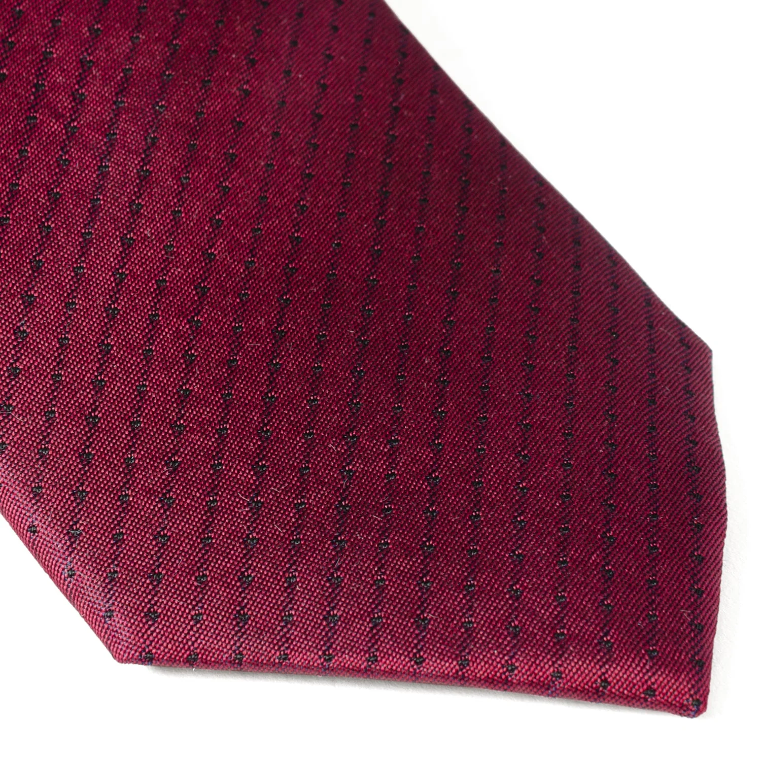 Red Pin Dot Men's Tie - Image 7