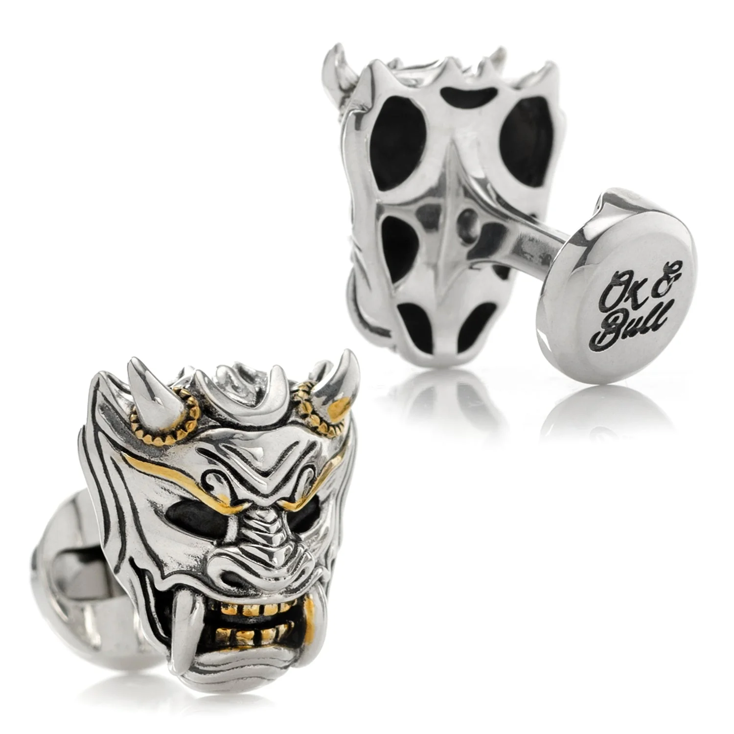 Samurai Mask Cufflinks - Image 2