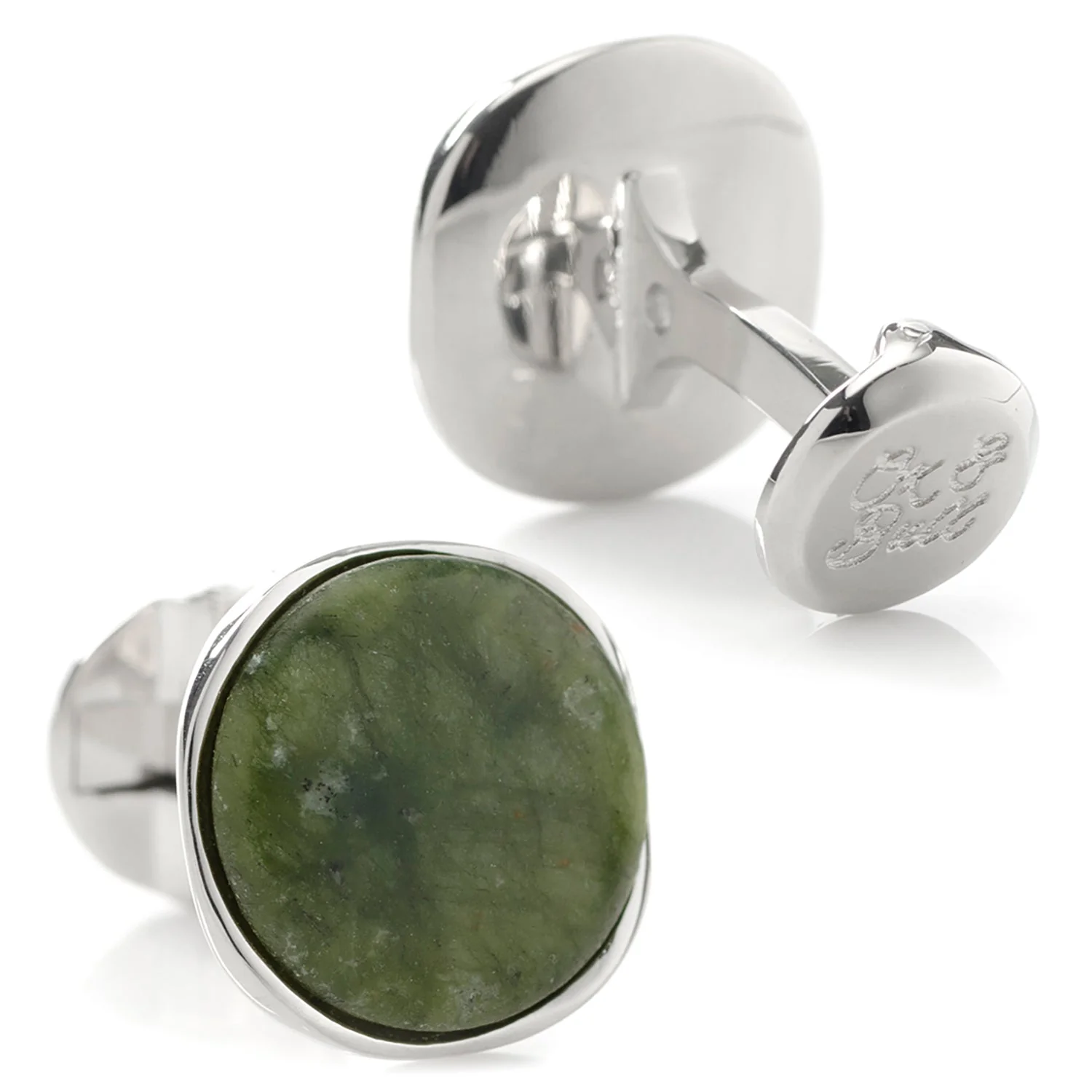 Seraphinite Stone Sterling Silver Cufflinks - Image 2
