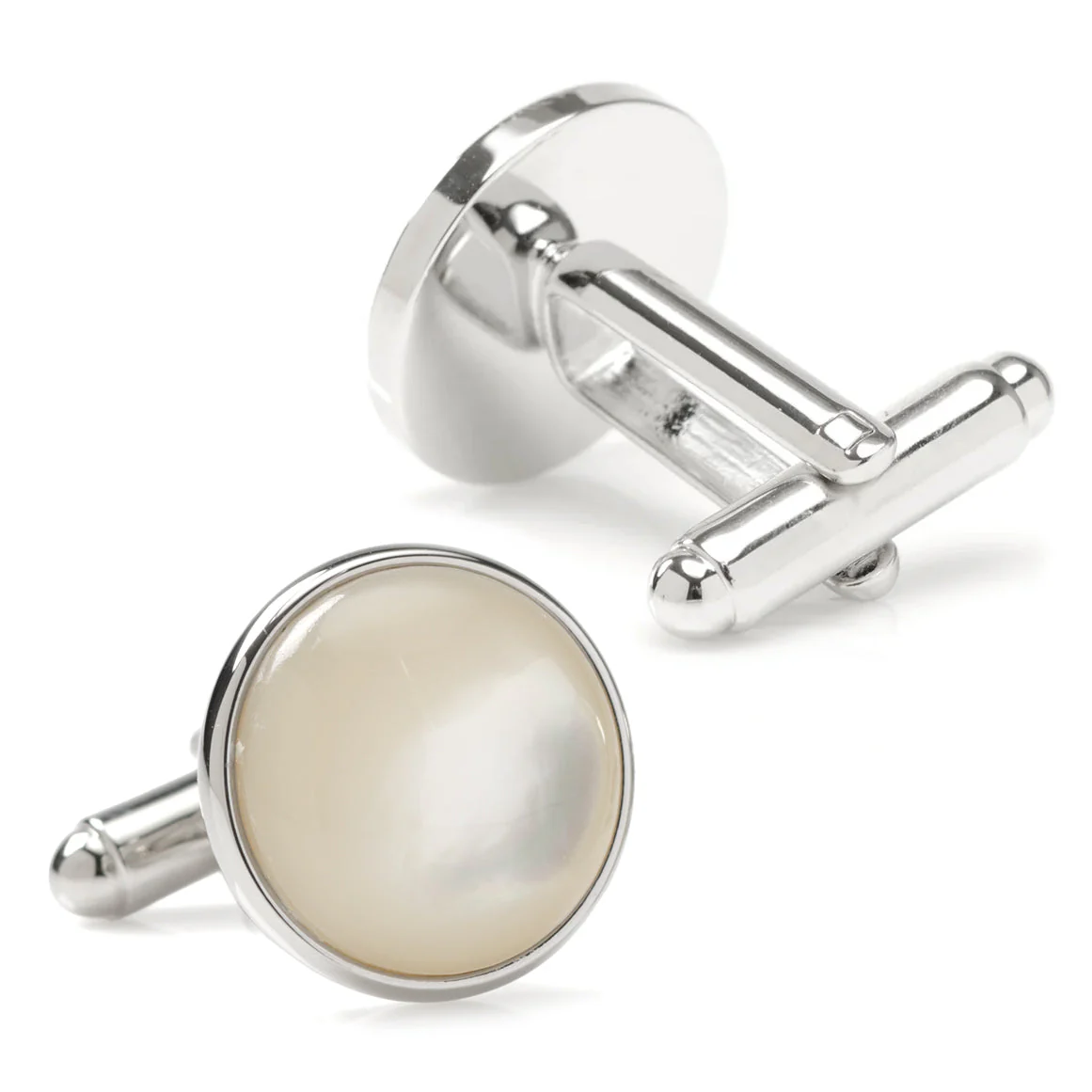 Silver and Mother of Pearl Cufflinks - Image 3