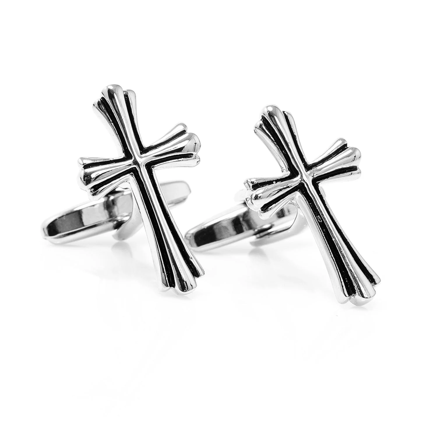 Silver Cross Cufflinks - Image 2