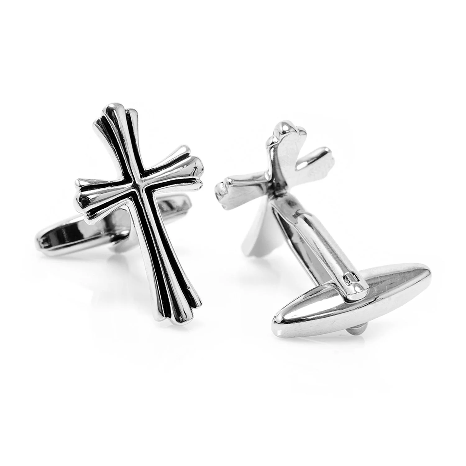 Silver Cross Cufflinks - Image 3