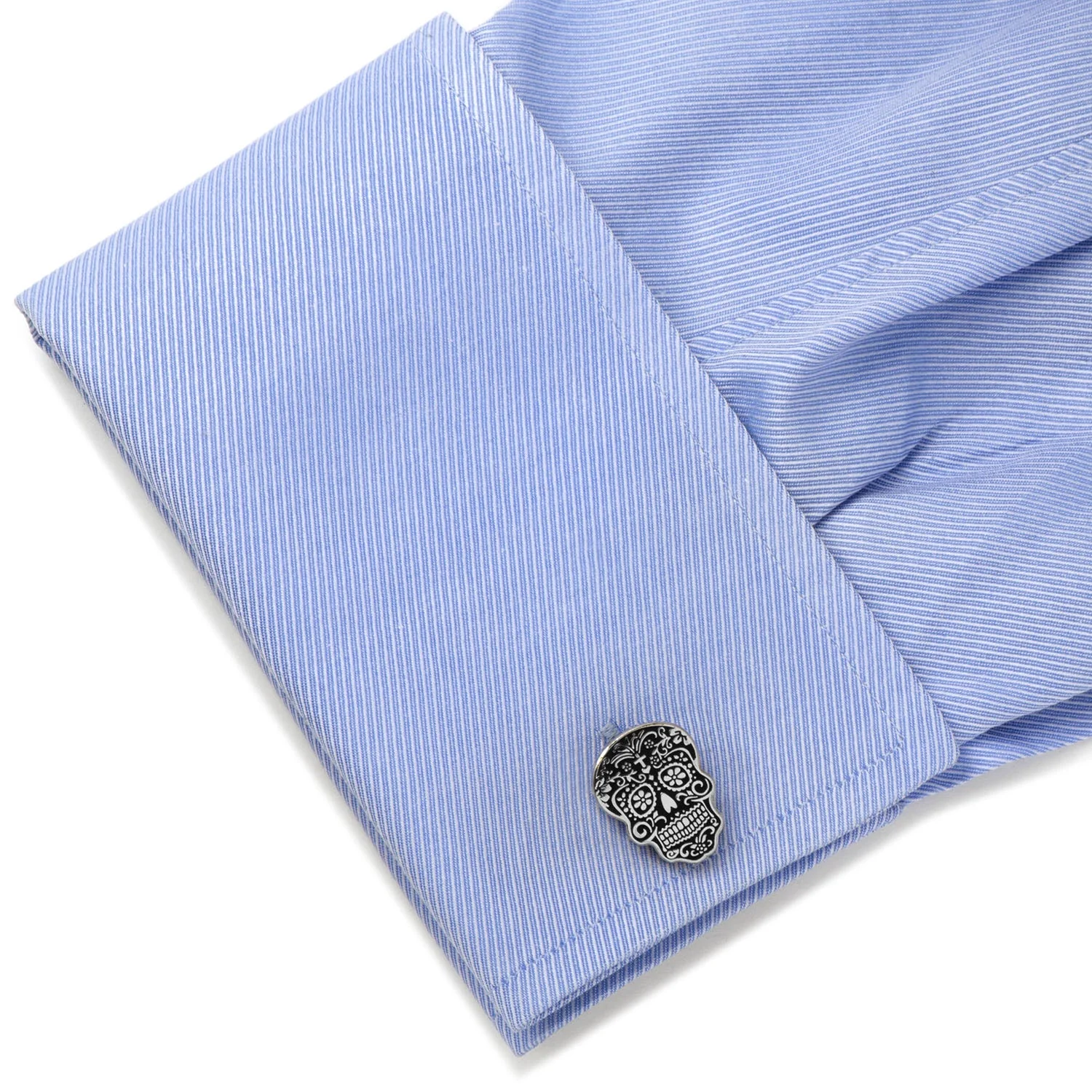 Silver Day of the Dead Cufflinks - Image 3