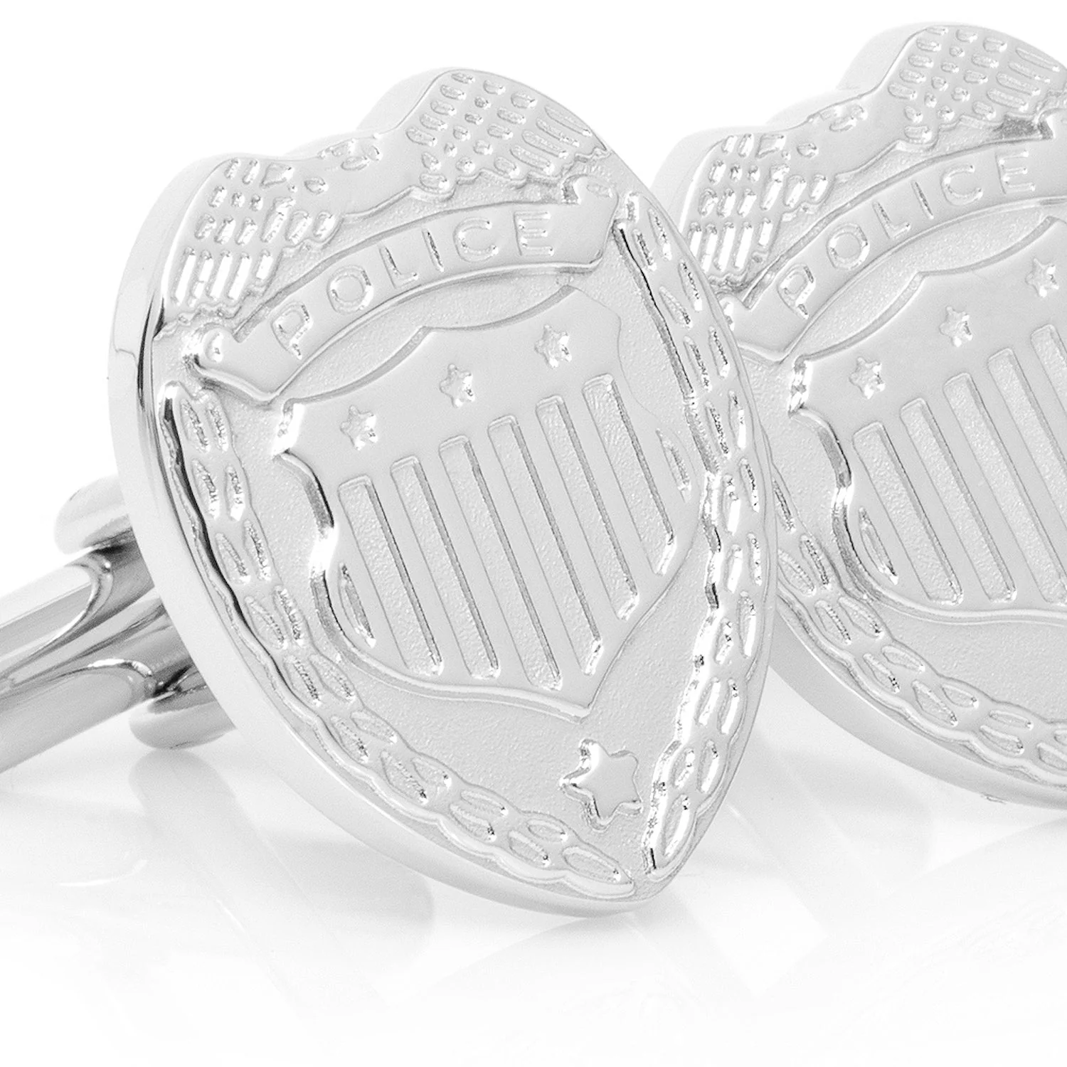 Silver Police Badge Cufflinks - Image 2